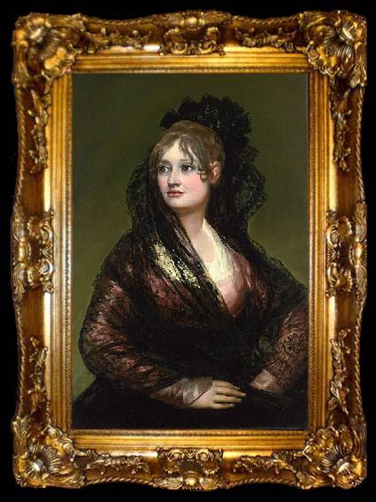 framed  Francisco de Goya Portrait of Dona Isabel Cabos de Porcel, ta009-2